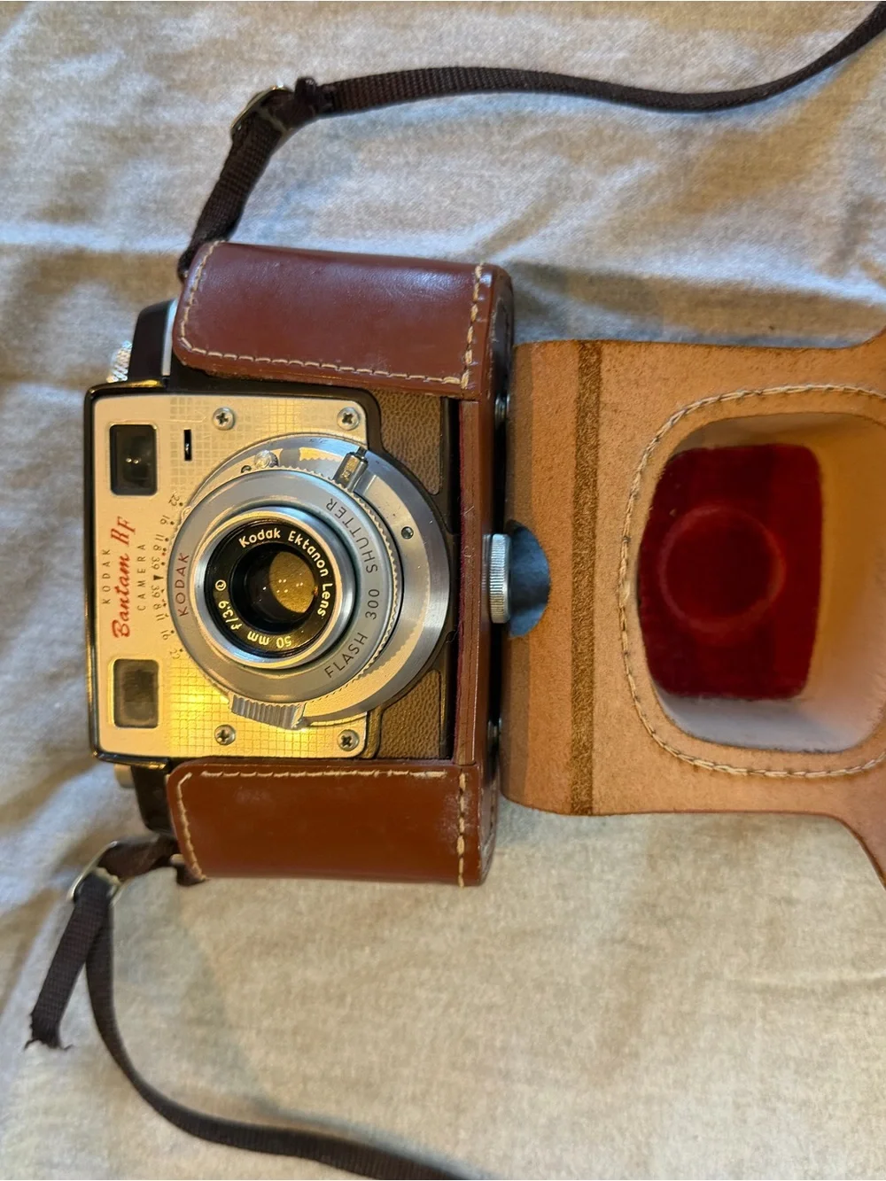Kodak Bantam RF Camera in Brown and Silver Trim